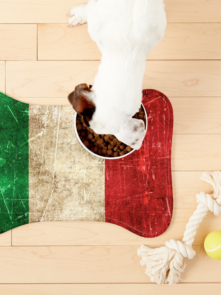 Alternate view of Vintage Aged and Scratched Italian Flag Pet Mat