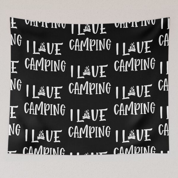 Item preview, I love Camping Adventure Awaits le Mountain Hiking Camping Tree Mountains Tent Art Design Happy Apparel Essential Inspiration Joy Mood Funny designed and sold by DesignByHeartUK.