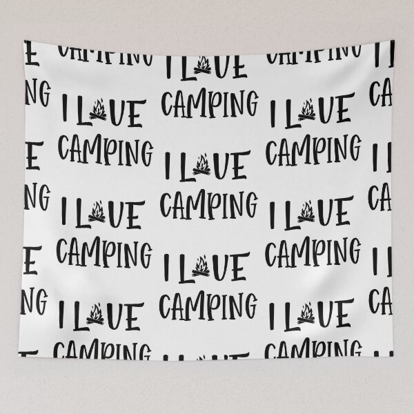 Item preview, I love Camping Adventure Awaits le Mountain Hiking Camping Tree Mountains Tent Art Design Happy Apparel Essential Inspiration Joy Mood Funny designed and sold by DesignByHeartUK.