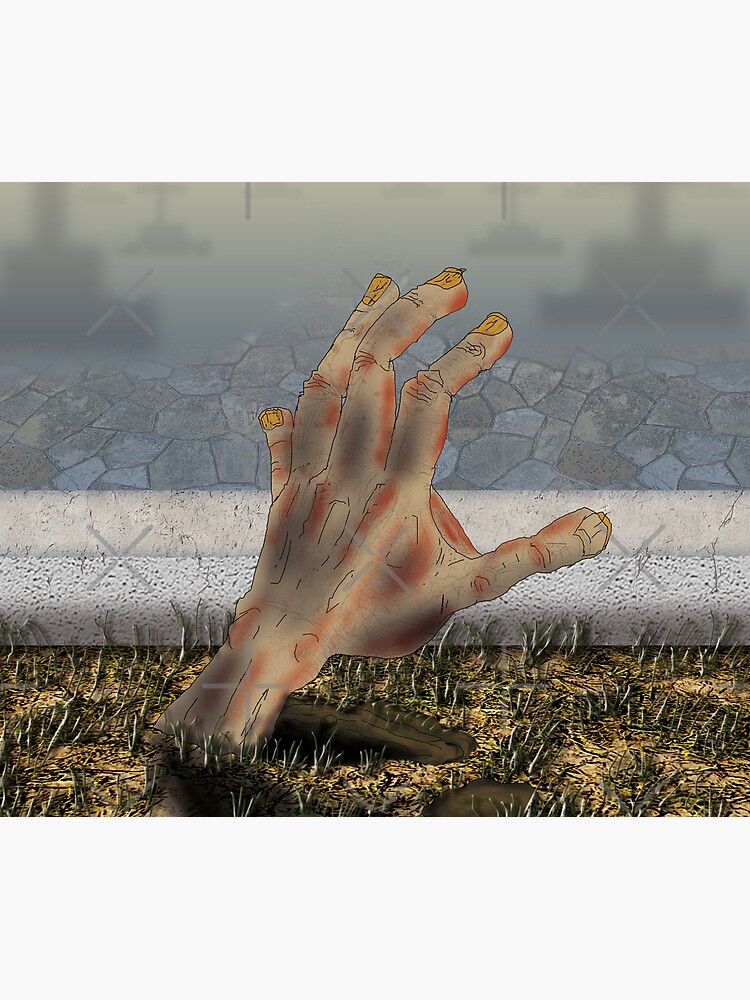 Thumbnail 5 of 5, Mouse Pad, Hands out of Graves (Island of Undead) designed and sold by dj-KIR.
