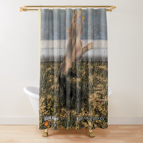 Hands out of Graves (Island of Undead) Shower Curtain