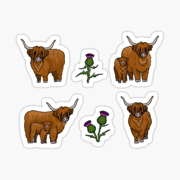 Vista previa del artículo con la obra «Lindas vacas de las tierras altas», diseñado y vendido por auristela.