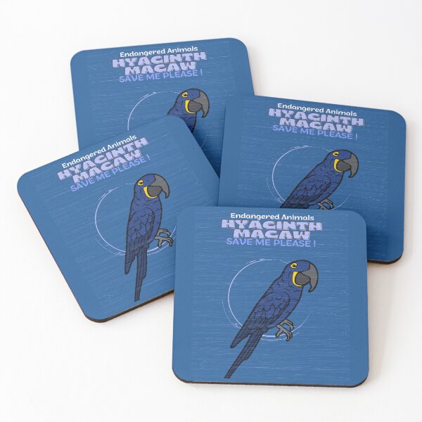 Item preview,  Endangered Animals Hyacinth Macaw designed and sold by yassooarts.