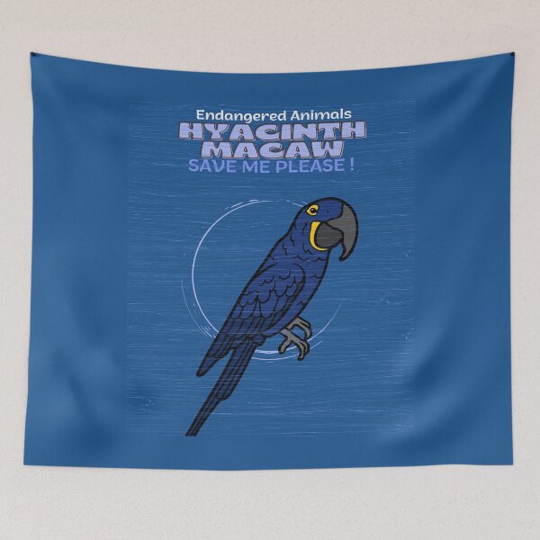 Item preview,  Endangered Animals Hyacinth Macaw designed and sold by yassooarts.