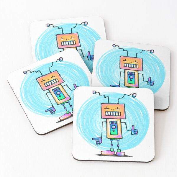Item preview, Robot meditation. A robot with positive vibes designed and sold by AnadinArtwork.