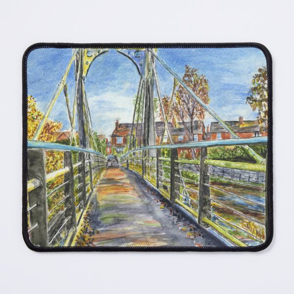 Item preview, Footbridge near Northwich Rowing Club in Autumn designed and sold by LymphomaLass.