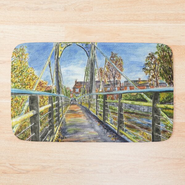Item preview, Footbridge near Northwich Rowing Club in Autumn designed and sold by LymphomaLass.