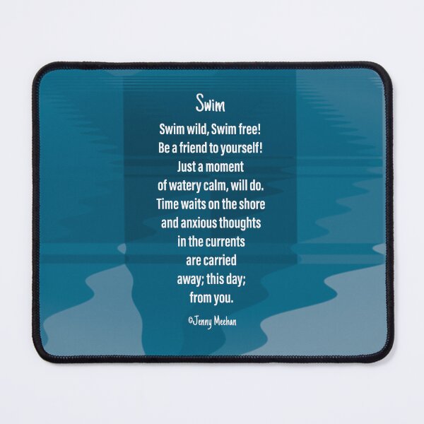 Item preview, Swim Wild Swim Free Poem Art Print Products by  Jenny Meehan  designed and sold by Jenny Meehan Art Prints and Patterns  .