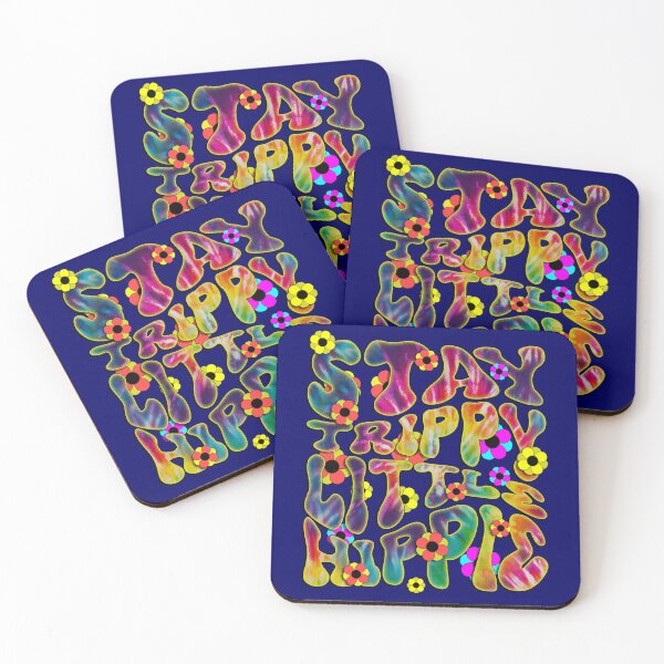 Aperçu de l'œuvre Restez Trippy Little Hippie Tie Dye Flower Peace Citation créée et vendue par CRHPOD20.