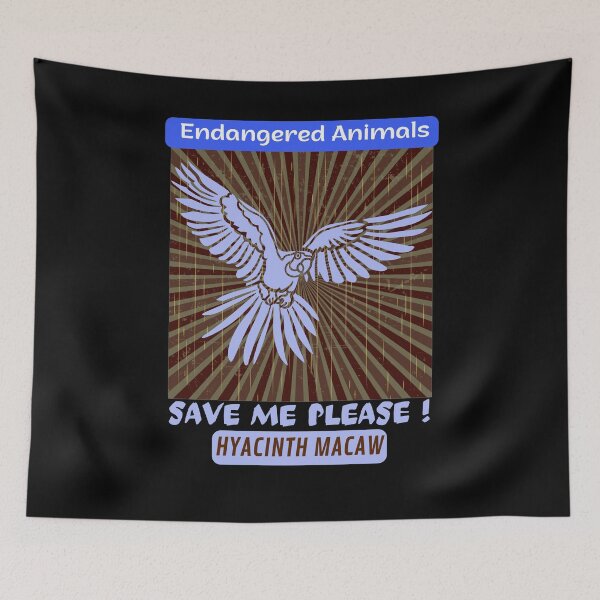Item preview, Endangered Animals Hyacinth Macaw designed and sold by yassooarts.