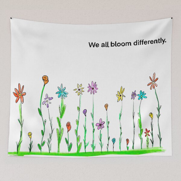 Item preview, We all bloom differently doodle designed and sold by Treasuredreams.