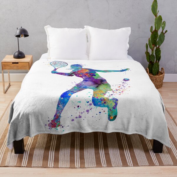 Item preview, Girl Tennis Player Colorful Watercolor designed and sold by LotusGifts.
