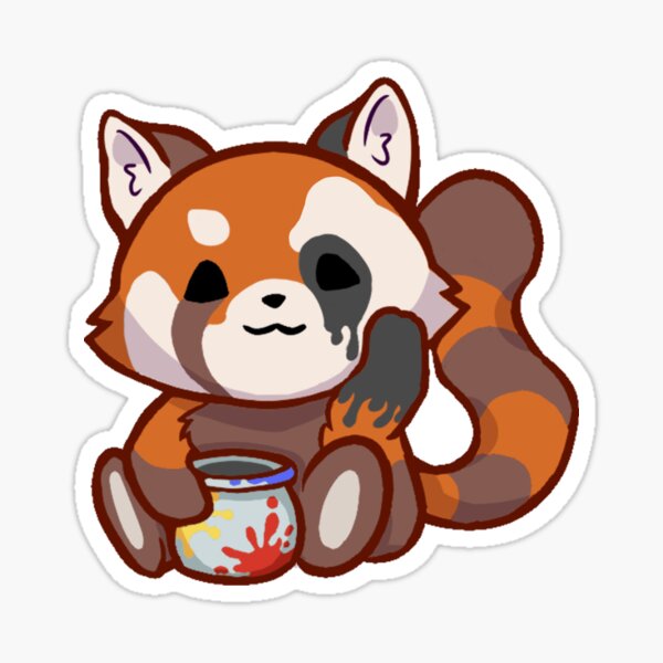 Item preview, Cute Red Panda Sticker designed and sold by 10six.