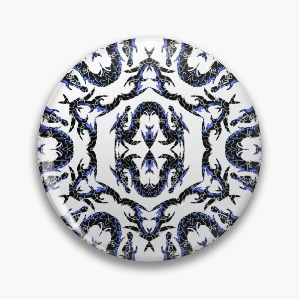 Item preview,  Blue And Black Metallic Mythical Dragon Chinoiserie  designed and sold by DesignLust.
