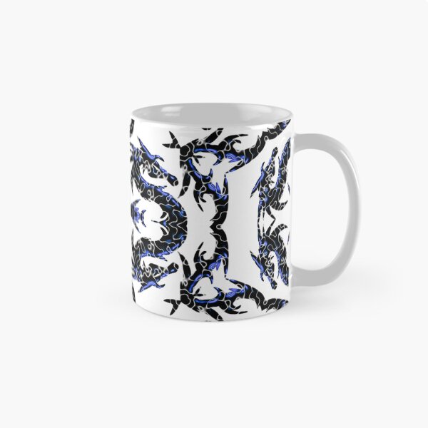 Item preview,  Blue And Black Metallic Mythical Dragon Chinoiserie  designed and sold by DesignLust.