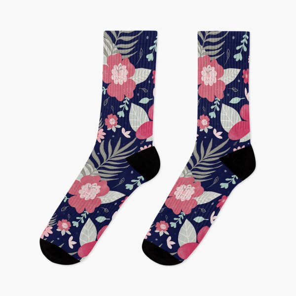 Item preview, Seamless pattern pink and blue | floral art designed and sold by MartaCrokis.