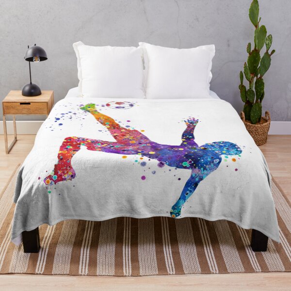 Item preview, Soccer Boy Player Colorful Watercolor Sport Gift designed and sold by LotusGifts.