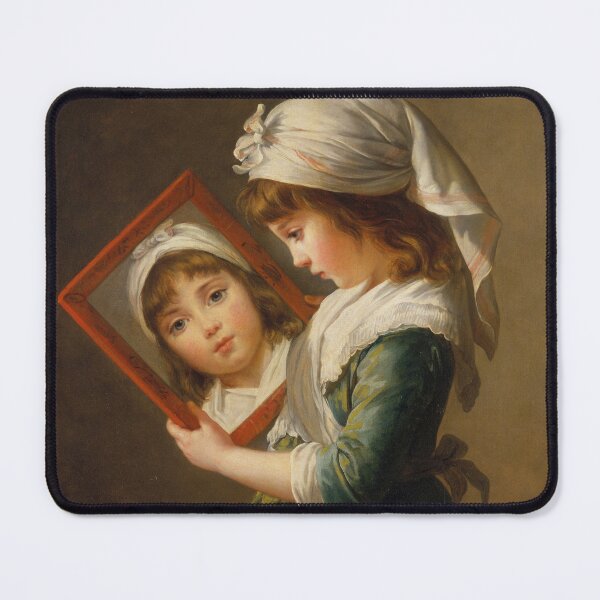 Item preview, Julie Le Brun Looking in a Mirror | Elisabeth Louise Vigee Le Brun | 1787 French Nursery Art designed and sold by CJET.
