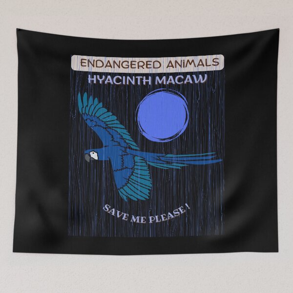 Item preview,  Endangered Animals Hyacinth Macaw designed and sold by yassooarts.