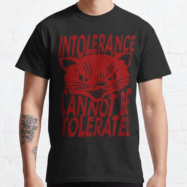 Item preview, Intolerance Cannot Be Tolerated - Punk, Cat, Leftist, Antifascist, Antiracist designed and sold by SpaceDogLaika.