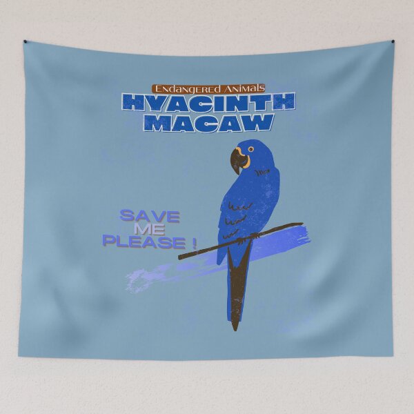 Item preview,  Endangered Animals Hyacinth Macaw designed and sold by yassooarts.