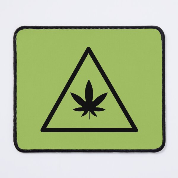 Item preview, Contains THC Weed Leaf Caution Symbol Label Black - For Stoners/Smokers 420/Weed/Marijuana/Cannabis/Pot Lovers designed and sold by SteamParliament.