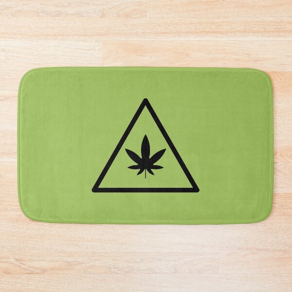 Item preview, Contains THC Weed Leaf Caution Symbol Label Black - For Stoners/Smokers 420/Weed/Marijuana/Cannabis/Pot Lovers designed and sold by SteamParliament.