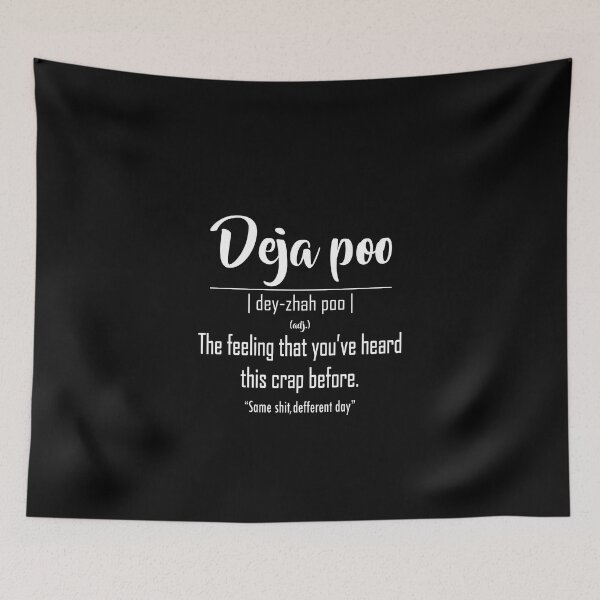 Item preview, Deja Poo Definition - Wall Decor Poster Print - Modern Funny Fine Art Display (black) designed and sold by Humais Store.