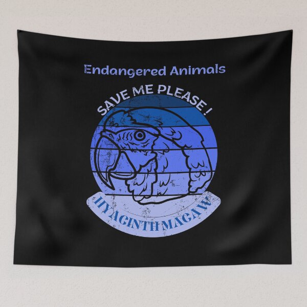 Item preview,  Endangered Animals Hyacinth Macaw designed and sold by yassooarts.