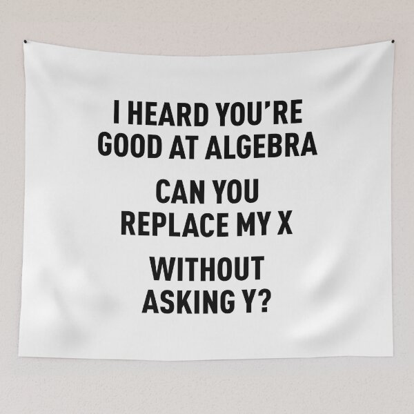 Item preview, I Heard You're Good at Algebra, Can You Replace My X Without Asking Y? (Black) designed and sold by FilipeFerreira.