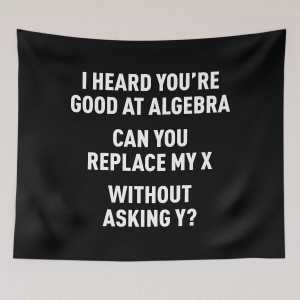 Item preview, I Heard You're Good at Algebra, Can You Replace My X Without Asking Y? (White) designed and sold by FilipeFerreira.