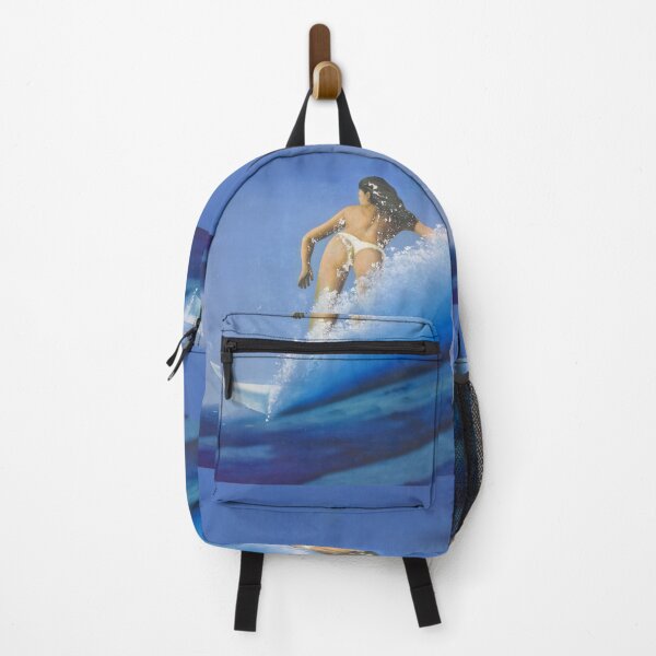 Item preview, Surfer Girl - Crackled Mural - Blue designed and sold by boltjesdesign.