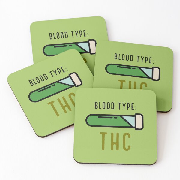 Item preview, Blood Type: THC Funny Design - For Stoners/Smokers 420/Weed/Marijuana/Cannabis/Pot Lovers designed and sold by SteamParliament.