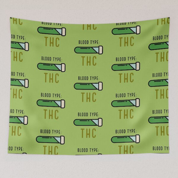 Item preview, Blood Type: THC Funny Design - For Stoners/Smokers 420/Weed/Marijuana/Cannabis/Pot Lovers designed and sold by SteamParliament.