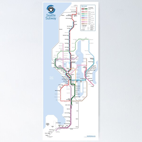 Item preview, Seattle Subway 2018 Vision Map designed and sold by tylerl0706.