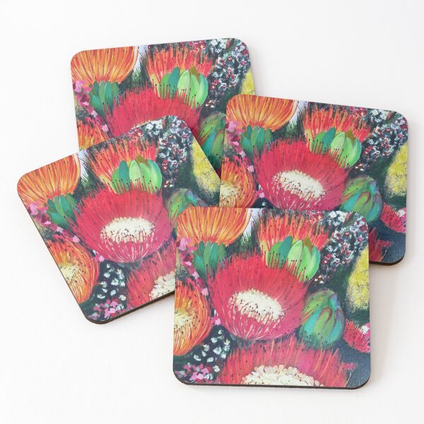 Item preview, Red Australian Floral  designed and sold by leahgordonartist.