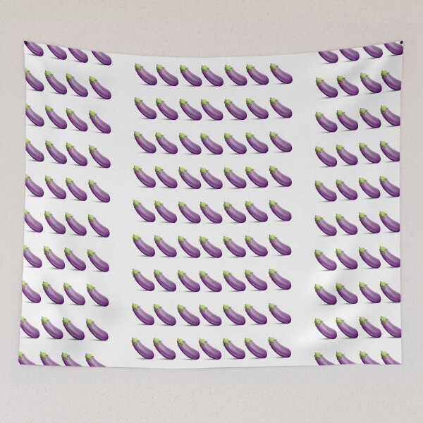 Item preview, Seven Eggplant Emojis designed and sold by tankmelon.