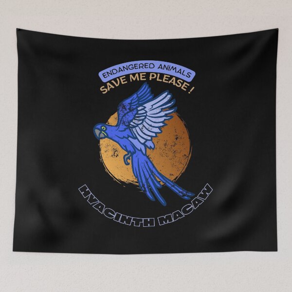 Item preview,  Endangered Animals Hyacinth Macaw designed and sold by yassooarts.