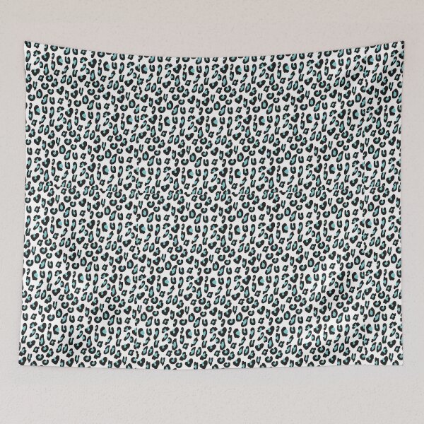 Item preview, Pastel Aqua Blue Black White Leopard Skin Cheetah Print designed and sold by SqueakyRicardo.