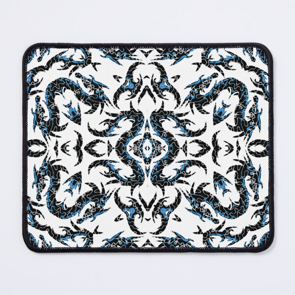 Item preview, Turquoise And Black Metallic Mythical Dragon Chinoiserie designed and sold by DesignLust.
