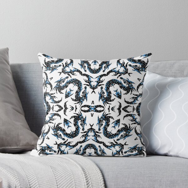 Item preview, Turquoise And Black Metallic Mythical Dragon Chinoiserie  designed and sold by DesignLust.