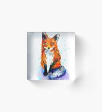 Fox in the Snow Acrylic Block