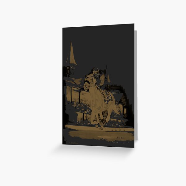 Race Of A Lifetime (black and gold series) Greeting Card
