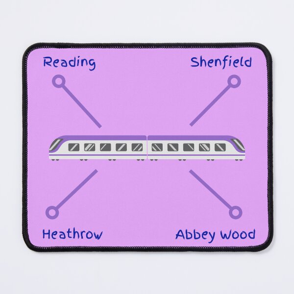 Item preview, Elizabeth Line Purple Train Map on Light Purple designed and sold by LoloTrends.