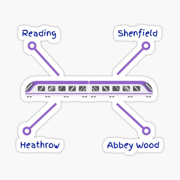Item preview, Elizabeth Line Purple Train Map on Light Purple designed and sold by LoloTrends.
