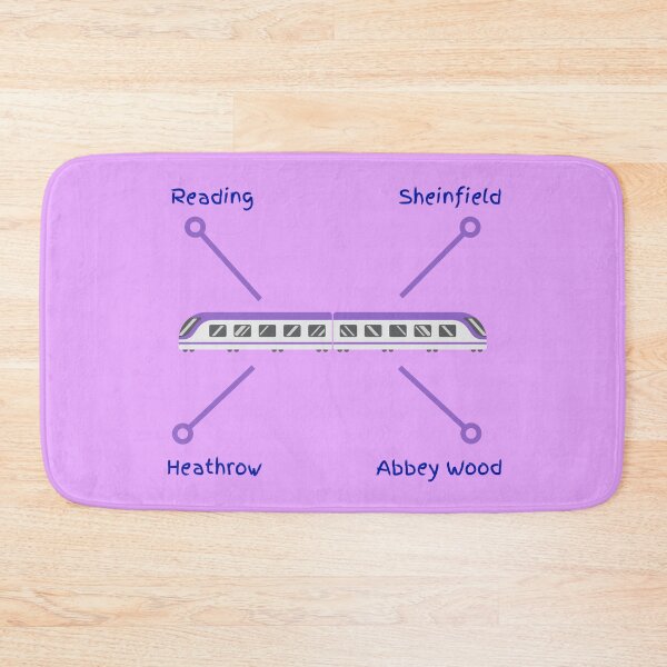 Item preview, Elizabeth Line Purple Train Map on Light Purple designed and sold by LoloTrends.