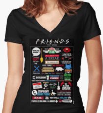 Friends Quotes Women's Fitted V-Neck T-Shirt