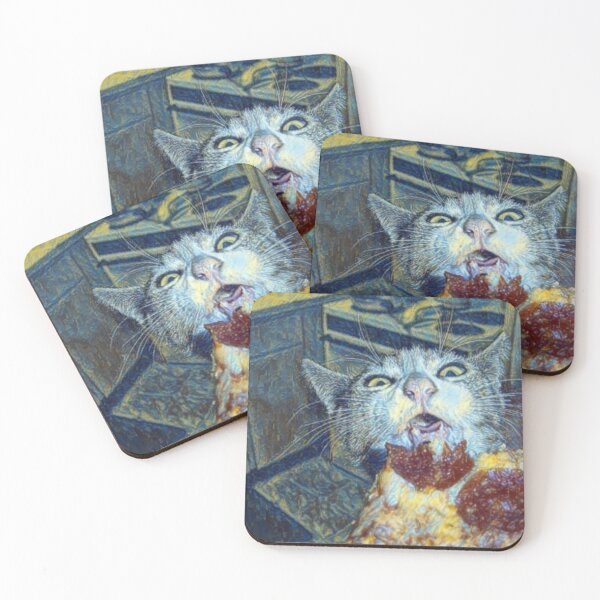 Item preview, Cat eating pizza designed and sold by kfiesta.