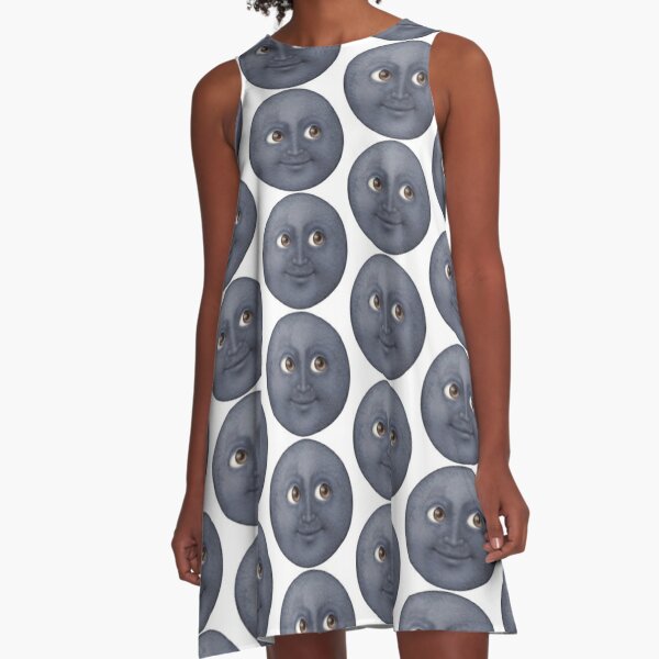 Moon Emoji A-Line Dress