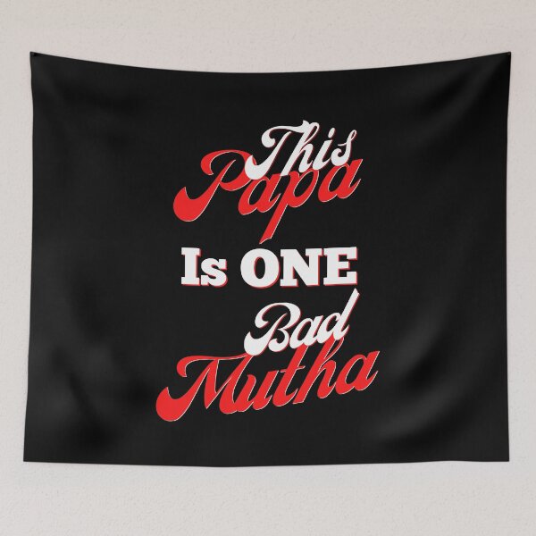 Item preview, Retro This Papa is One Bad Mutha Red Script Father's Day Birthday Gift designed and sold by podguy.
